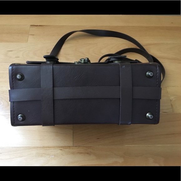 Vintage Style Brown Boxy Handbag - Picture 6 of 7